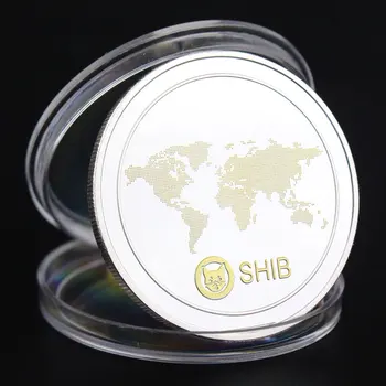 Dogecoin Vrah SHIBA Souvernir Strieborné Pozlátené Mince Fyzickej Cryptocurrency Mince Roztomilý Shiba Mince, Pamätné Mince 3
