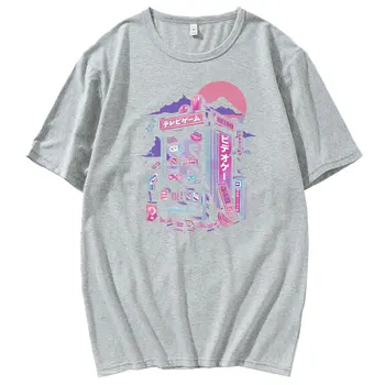 Vaporwave Muži T-shirts Retro Gaming Stroj Špeciálne Voľné Tričko pre Mužov Letné Krátke Sleeve T Shirt pre Tee Topy Harajuku