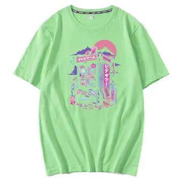 Vaporwave Muži T-shirts Retro Gaming Stroj Špeciálne Voľné Tričko pre Mužov Letné Krátke Sleeve T Shirt pre Tee Topy Harajuku 4