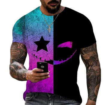 Letný Predaj XOXO tlač Muži t-shirt Módne O-Krku Bežné Krátky Rukáv Ulice, Hip Hop, Unisex Pohodlné Nadrozmerné T-Shirt 2