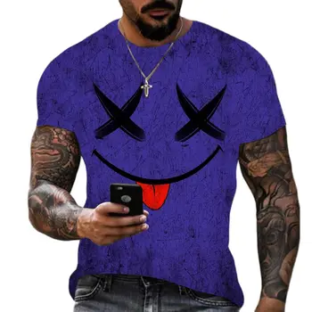 Letný Predaj XOXO tlač Muži t-shirt Módne O-Krku Bežné Krátky Rukáv Ulice, Hip Hop, Unisex Pohodlné Nadrozmerné T-Shirt 3