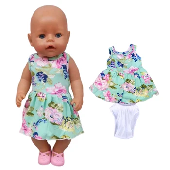 Bábiky Oblečenie Nohavice Flamingo Romper Oblečenie pre Baby Doll Nosenie Sady pre 18