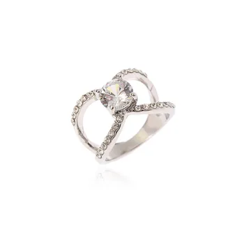 2020 Striebristé Plný Drahokamu Prstene Pre Ženy Zásnubný Prsteň Pre Ženu Krištáľové Šperky, Snubné Prstene Pre Ženy Dámy Veľké Krúžky