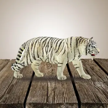 Wild Simulácia Biely Tiger Modely Zvierat Hračka Plastové Zvieracích Postáv Domova Darček Pre Deti Figúrka Bábiky Spálne Dekorácie 2