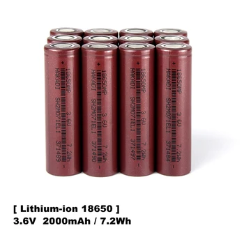 18650 3,7 V 2000mah Batérie Lithium-ion Nabíjateľná 3C-5C Absolutórium Na náradie HOBBY 24V 36V 48V Skúter Klince Batérie