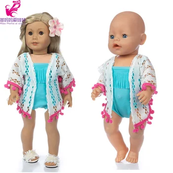 43 cm baby new born bábiku plávanie oblečenie plážové šaty 18-palcové americký og dievča bábiku bikini nosí