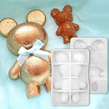 Veľká Veľkosť Prekvapenie Medveď Nerozbitné Čokoláda Silikónové Formy DIY Tvorivé Zmrzliny, Smotanové Tortu Formy Na Tortu Zdobenie Nástroje