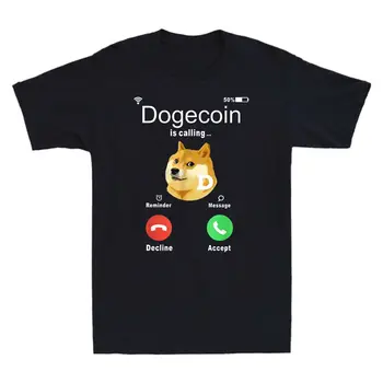 Dogecoin Volá Zábavné HODL Mail Cryptocurrency Doge Mince pánske Tričko Tee