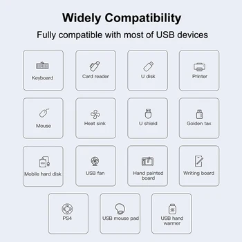 USB C HUB 3.0 Typ C 3.1 4 Port Multi Splitter OTG Adaptér Pre Lenovo Xiao Macbook Pro 13 15 Air Pro PC Počítačové Príslušenstvo