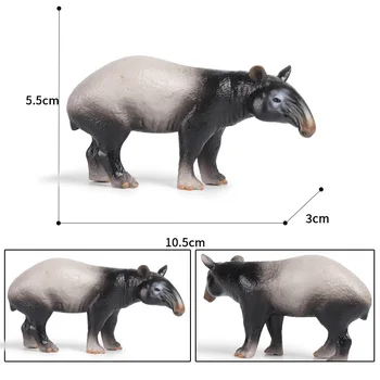 Nové Simulácie Malajský Tapir Wild Animal Model Pohyblivé Bábika Kolekcie detského Vzdelávania PVC Zvieratá, Akčné Figúrky, Hračky Darček 4