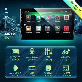 Ainavi Android 10.0 autorádia 8 Jadier 6+128G QLED Pre Toyota Prius, Alphard 2012-Multimediálny Prehrávač Navigáciu DSP Carplay 4G 5