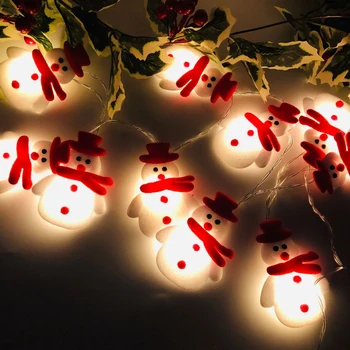 1.6 M-10 Snehuliak, Vianočný Stromček LED Girlandy String Svetlo Vianočné Dekorácie Pre Domov vianočné ozdoby 2022 Nový Rok Darčeky 1