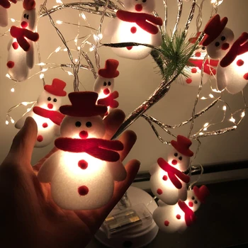 1.6 M-10 Snehuliak, Vianočný Stromček LED Girlandy String Svetlo Vianočné Dekorácie Pre Domov vianočné ozdoby 2022 Nový Rok Darčeky 5