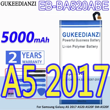 Vysoká Kapacita GUKEEDIANZI Batéria EB-BA520ABE 5000mAh Pre Samsung Galaxy A5 2017 A520 A520F SM-A520F
