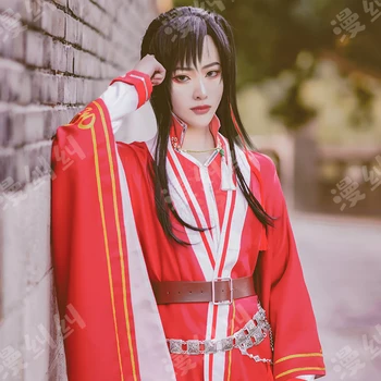 Tian guan ci fu Zúfalý svätý kráľ Hua cheng Cosplay Čierne Dlhé Cosplay Costmes s plášť všetky nastavené Halloween kostýmy a parochne 1
