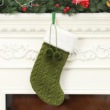 Vianočný Darček, Vianočné Pančuchy Ponožky Santa Claus Candy Darčeková Taška Vianočný Strom Visí Dekorom Vianočné Pančuchy