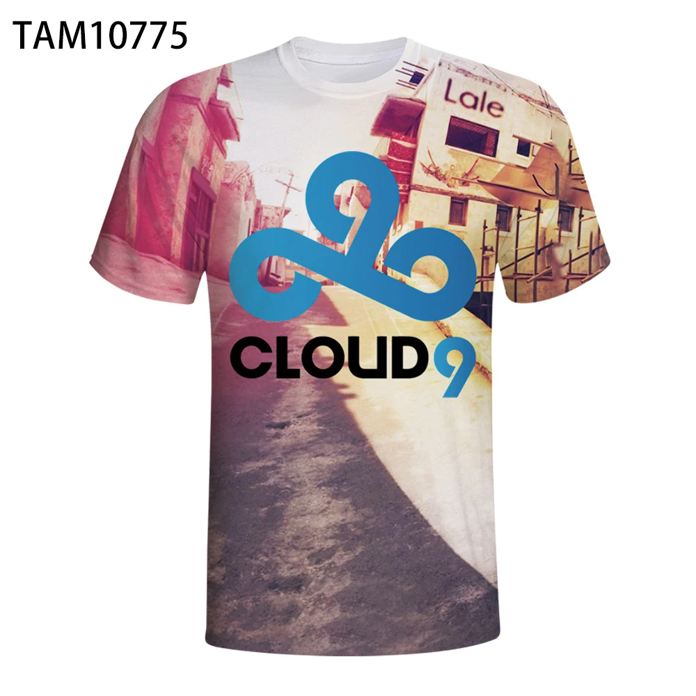2021 Nové Letné Cloud9 Tím Oblečenie 3D Tlač Tvorivé Mužov Temperament Všestranný T-Shirt detské Pekný T-Shirt 5
