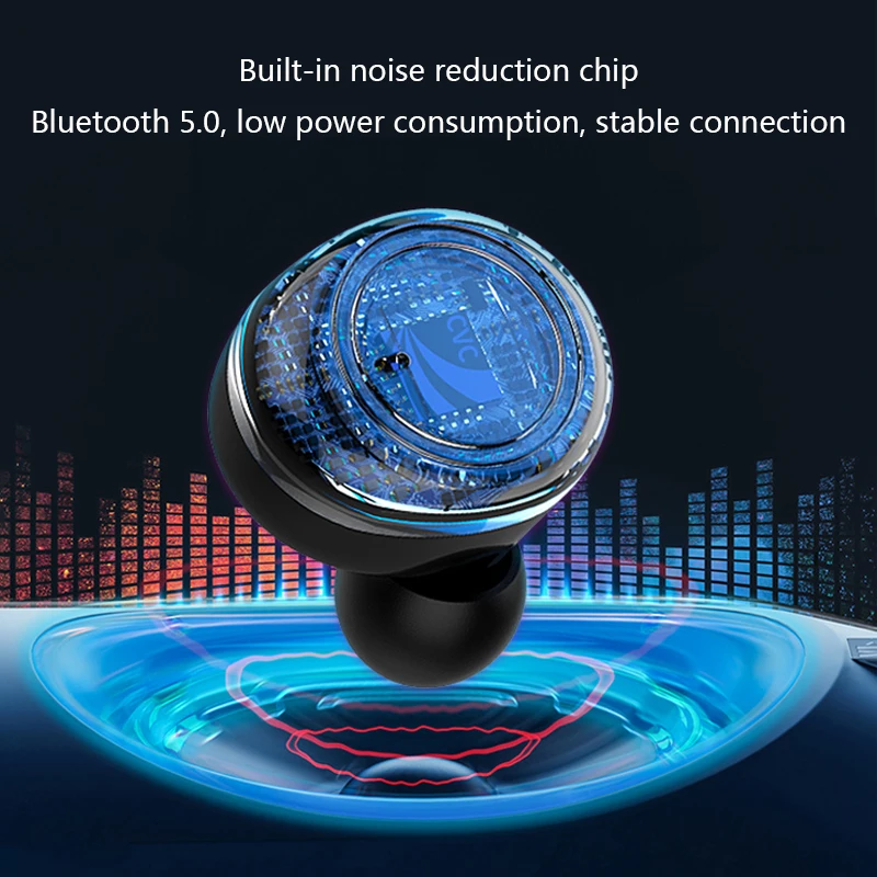 5.0 TWS Slúchadlá Bluetooth Bezdrôtové Slúchadlá Slúchadlá Slúchadlá Stereo Gaming Headset s Nabíjanie Prípade Vhodné pre Všetky Telefóny 5