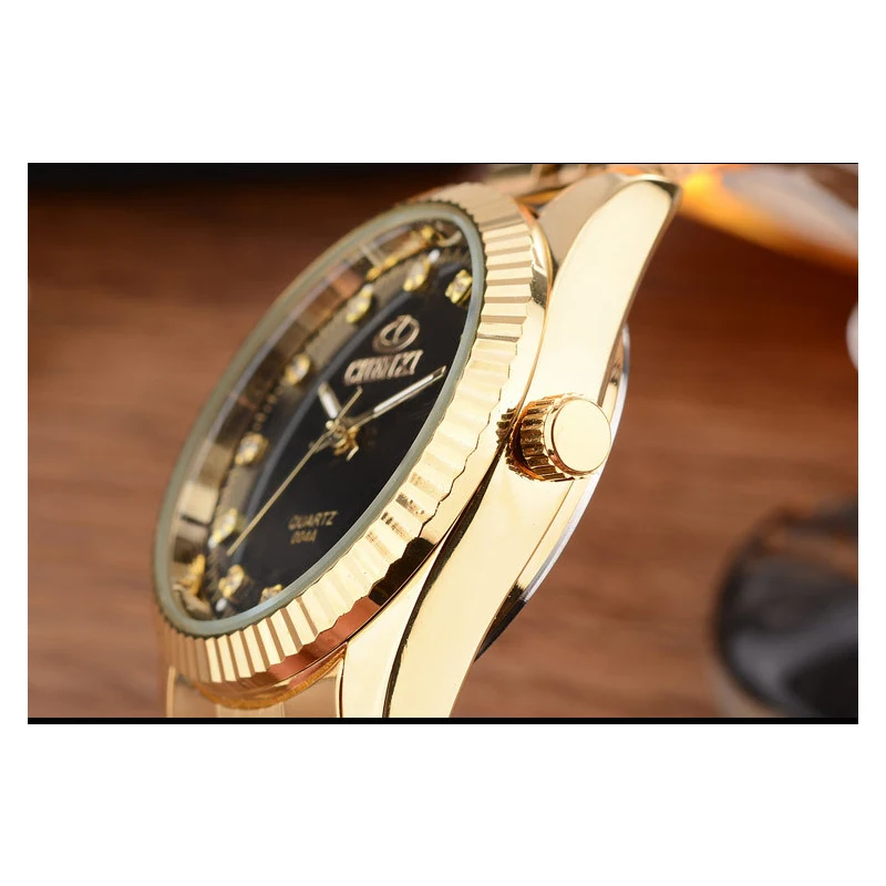 CHENXI Mužov Zlaté Hodinky Muž Nehrdzavejúcej Ocele, Quartz Zlaté pánske náramkové hodinky pre Človeka Top Značky Luxusné Quartz Hodinky Darček Hodiny 5