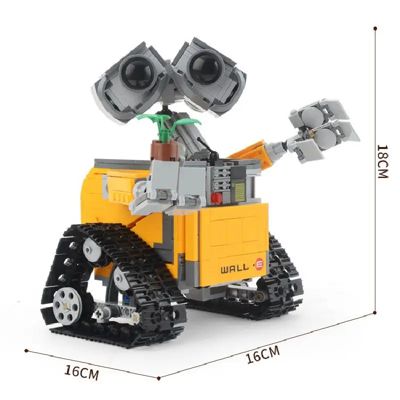 Disney RC Robot 687pcs Stenu E Obrázok Stavebné Bloky High-tech číselné Údaje sa Wall-e Model Diy Vzdelávacie Hračky Pre Deti Deti 5