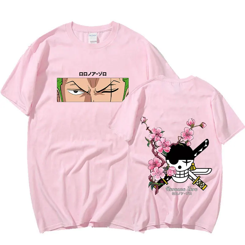 Japonské Anime Jeden Kus Roronoa Zoro T Shirt Mužov Harajuku Manga Grafické Tees T-tričko Unisex Letné Topy Tričko Nadrozmerné Muž 5