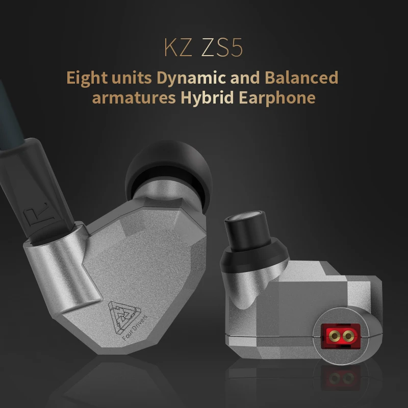 KZ ZS5 2DD 2BA hibrido en la oreja auriculares HIFI DJ Monitor auriculares deporte KZ AS10 ZS6 Auriculares auriculares auricul 5