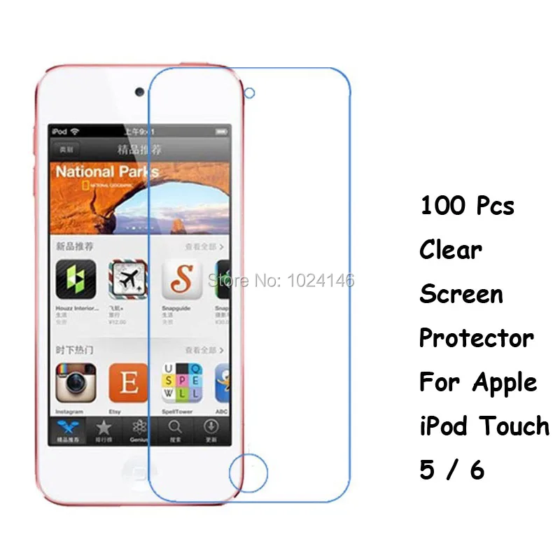Nové 100 Ks/Veľa HD Clear Screen Protector Pre Apple iPod Touch 5 Touch5 / 6 Touch6 Ochranný Film Stráže 5