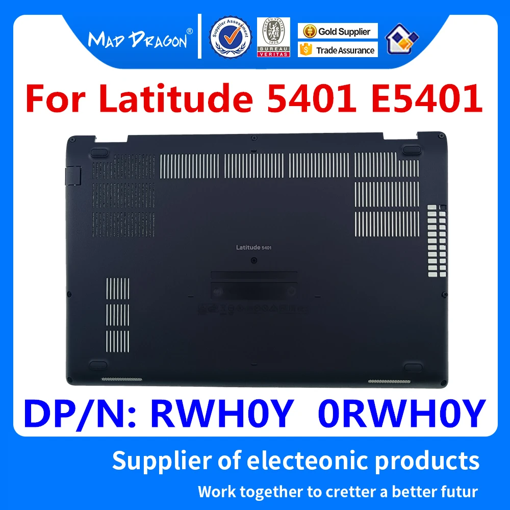 NOVÉ originálne Pre Dell Latitude 5401 E5401 Notebook Spodnej Prípade Nižšej Prípade Krytom Bývanie Kabinetu Shell DP/N RWH0Y 0RWH0Y Čierna 5