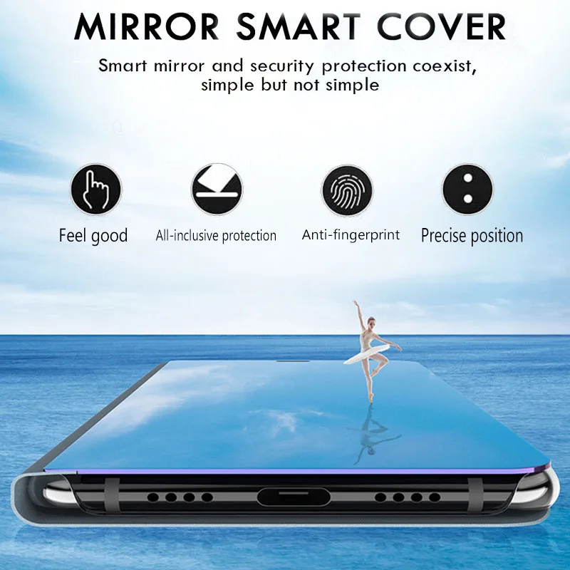 Smart Mirror Magnetické Flip puzdro Pre Oppo A74 A93 A16 A55 5G A54 4G A54S A 74 54 93 16 55 54 54s Držiak Ochranný Kryt Fundas 5