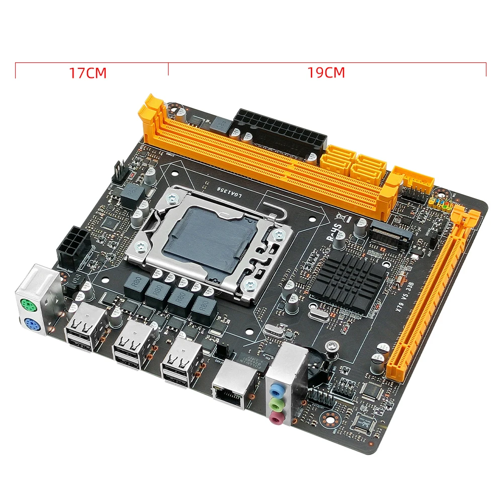STROJNÍK X79 Doske LGA 1356 Nastaviť Auta S technológiou Intel Xeon E5 2420 Procesorov DDR3 ECC/NON-ECC RAM Pamäť Mini DTX V533B 5