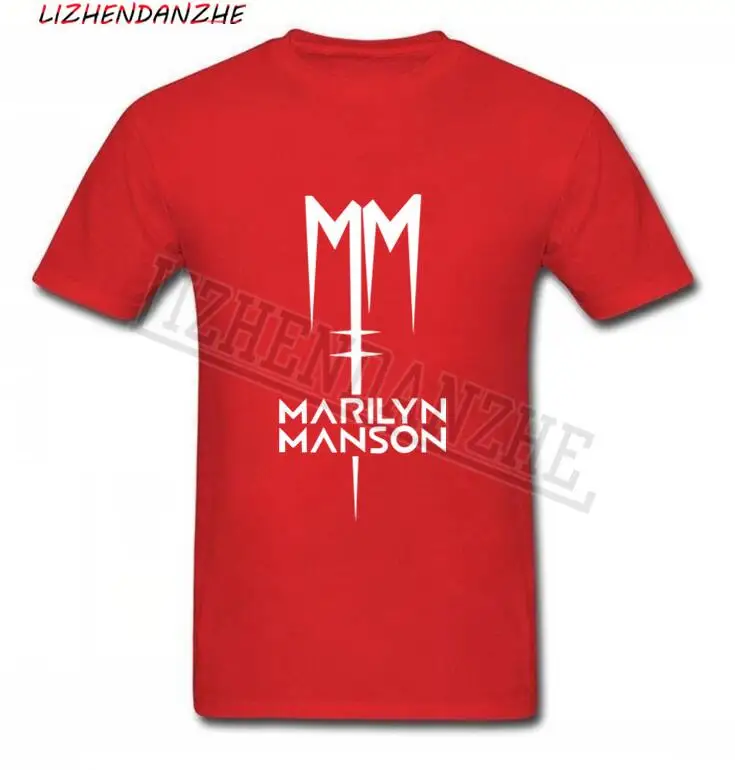 Top Rocková skupina Marilyn Manson Bavlnené tričko Tee TRIČKO Priemyselných Kovov Rocková Kapela t tričko Krátky Rukáv Rukáv Mužov Hip Hop 037 5