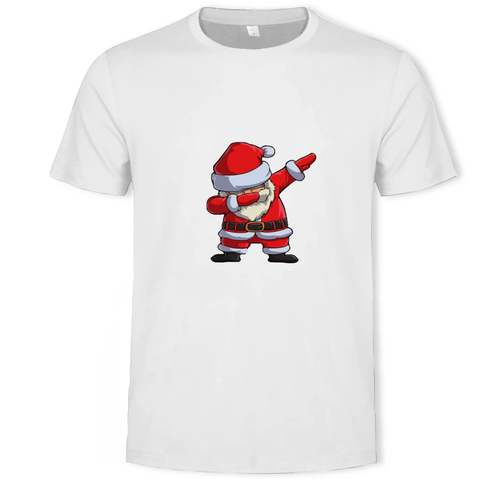 Veselé Vianoce 3D Tlač T-Shirt Santa Claus-Krátke Rukávy T-Shirt Polyester Priedušná Materiálu Príležitostné Voľné 2021 Letné Top 5