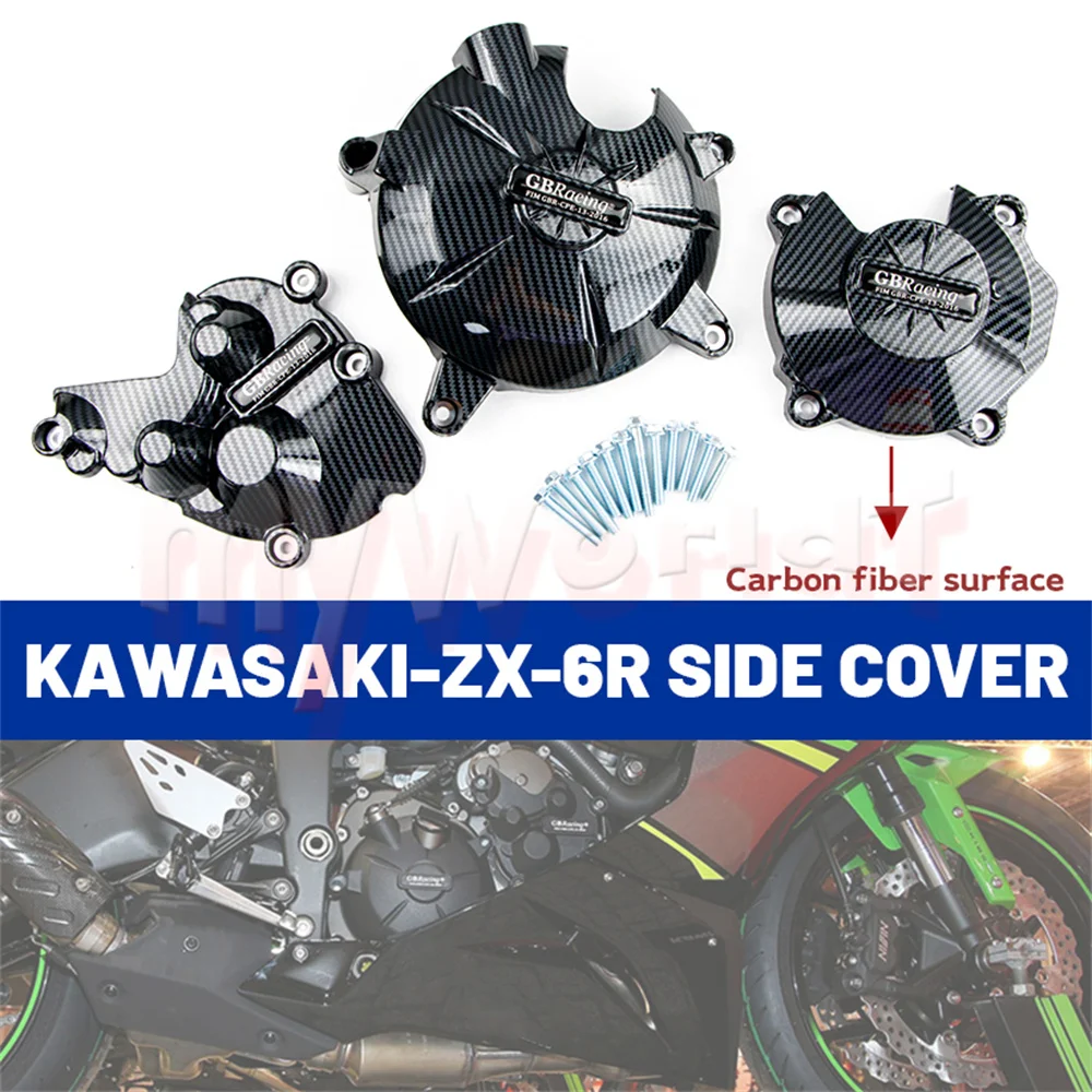 Vhodné Pre Kawasaki NINJA ZX6R rok 2007 - 2021 Kryt Motora Crash Protector Pad Rám Jazdca Prípade Stráže ZX-6R 2016 2017 2018 5