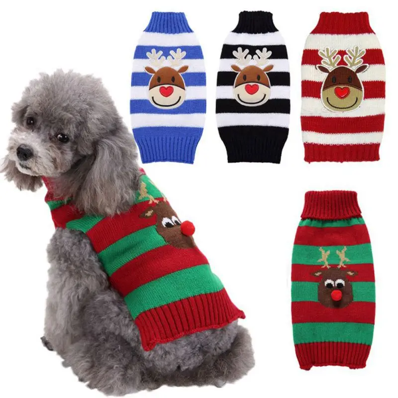 Vianočné Oblečenie Pre Psy, Pliesť Svetre Mikiny Bunda Pre Malé Psy, Mačky Vesta Tričko Šteňa Psa Oblečenie Chihuahua Yorkies Oblečenie 5