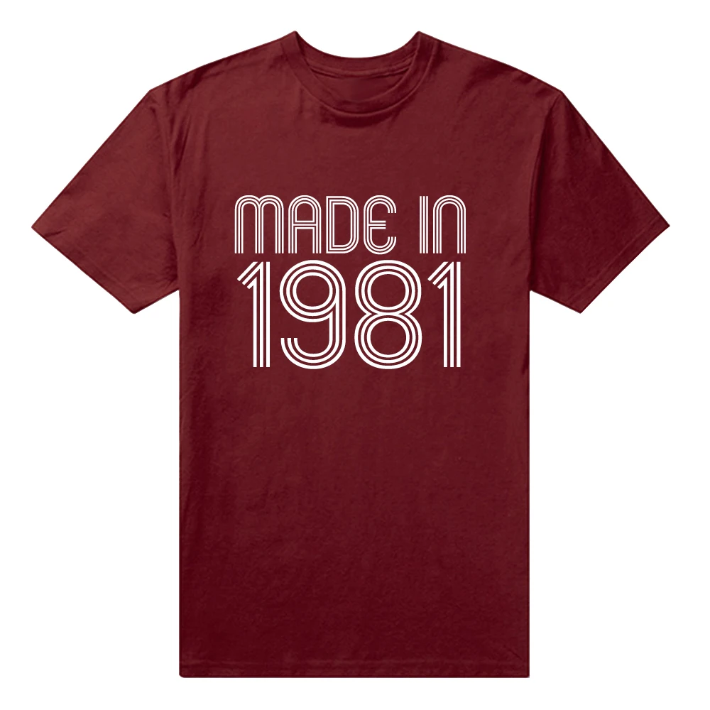 Vyrobené V roku 1981 Limited Edition, T Košele Darček k Narodeninám Grafické Bavlna Streetwear Krátky Rukáv Harajuku Nadrozmerné T-shirt Vintage 5
