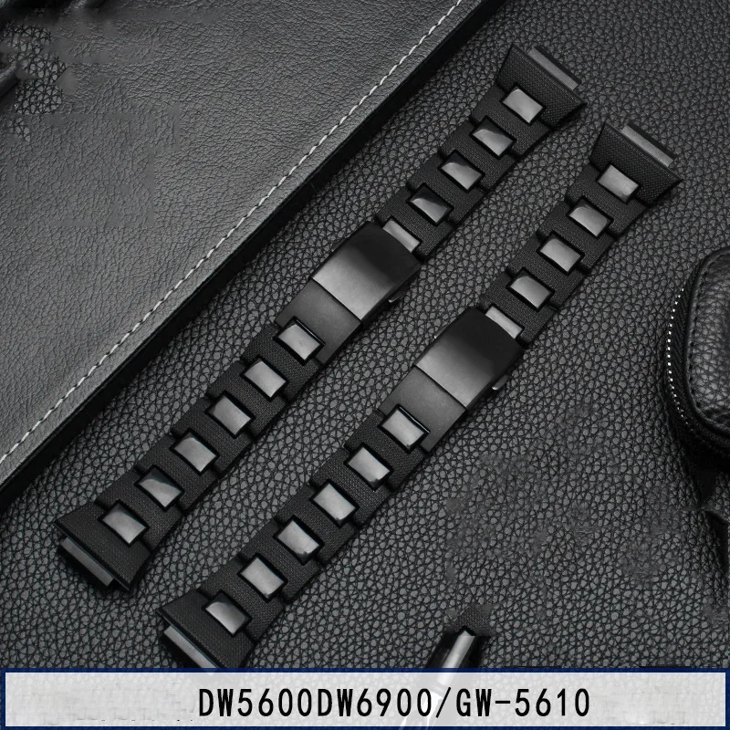 Vysoko Kvalitné Kovové WatchBand Pre Casio G-shock DW-6900 DW9600 DW5600 GW-M5610 Popruh Zápästí Náramok z Nerezovej Ocele Watchbands 5