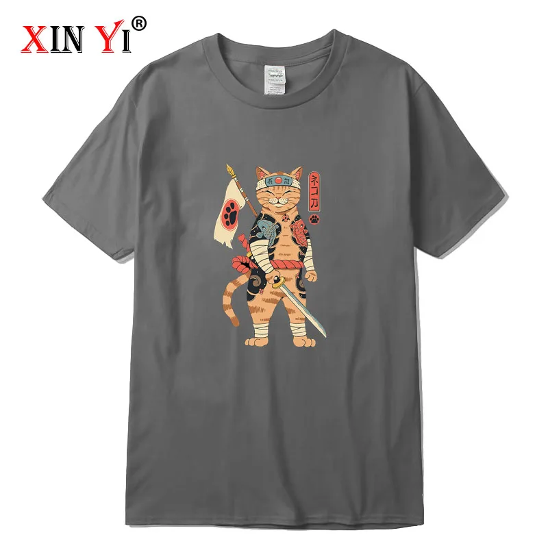XIN YI Mužov Vysoko Kvalitnej bavlny Zábavné anime mačka print T shirt príležitostné voľné krátky rukáv mužov tshirt o-neck t-shirt tee topy 5