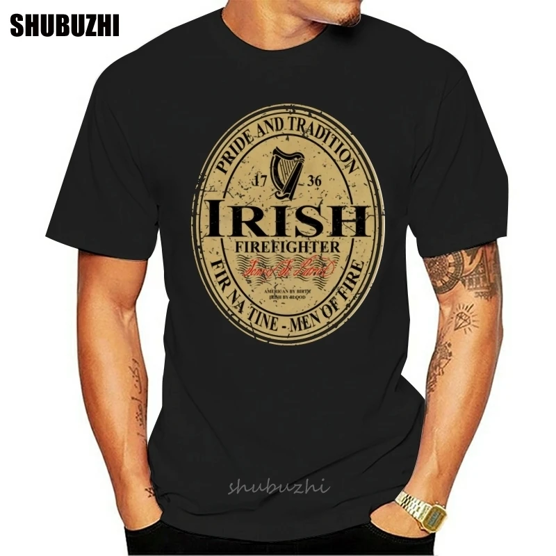 Írsky Hasič Vintage T-Shirt Pivo Guinness - Šťastný Pivo Deň Tričko Black Mužov 2Xl 9Xl Tee Tričko letné tričko 5
