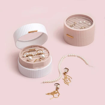 1Pc Mini Prenosné Šperky Box Double-Layer BOKY Šperky Skladovanie Prípade Displej Držiak na Náušnice, Náhrdelníky, Náramky Úložný Box