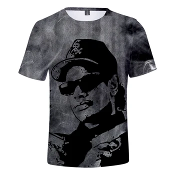 Móda Muži/ženy 3D Tlač Eazy E T-shirt Gangsta Rap Compton Krátky Rukáv T-shirt Letná Ulica Dizajn O Krk Oblečenie 1