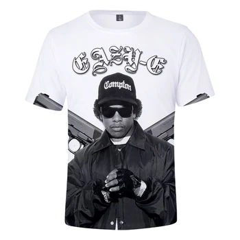 Móda Muži/ženy 3D Tlač Eazy E T-shirt Gangsta Rap Compton Krátky Rukáv T-shirt Letná Ulica Dizajn O Krk Oblečenie 2