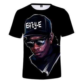 Móda Muži/ženy 3D Tlač Eazy E T-shirt Gangsta Rap Compton Krátky Rukáv T-shirt Letná Ulica Dizajn O Krk Oblečenie 3