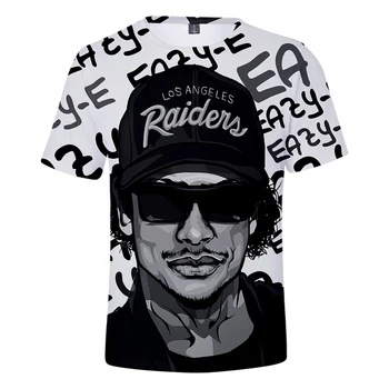 Móda Muži/ženy 3D Tlač Eazy E T-shirt Gangsta Rap Compton Krátky Rukáv T-shirt Letná Ulica Dizajn O Krk Oblečenie 4