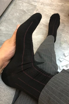 Pánske Čierne Ponožky Sexy Formálne Šaty Ponožky Sexy spodná Bielizeň Pánske Bavlnené Exotické Business Šaty Ponožky Erotické pánske Formálne Ponožky
