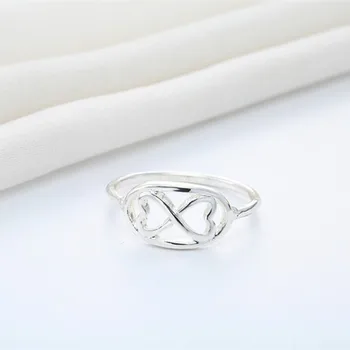 Kinitial Infinity Prstene, Prívesky Šťastie 8 Krúžkom Koleno Krúžok pre ženy Strany Geometrické Príslušenstvo Šperky anillos mujer