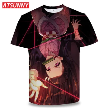 Anime Démon Vrah T-shirt Japonský sytle Kimetsu Č Yaiba T tričko, Pulóver harajuku muž Módne Cartoon oblečenie top Streetwear 2