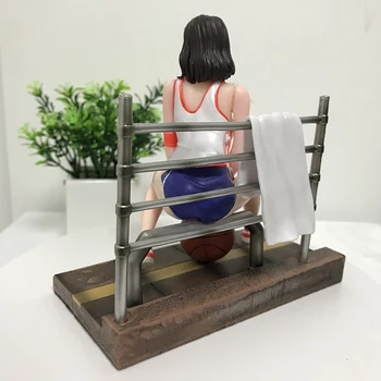 14 cm SLAM DUNK Anime Obrázok GK Haruko Akagi Akcie Obrázok Sedí Socha Haruko Akagi Figúrka Dospelých Zber Model Bábiky Hračky