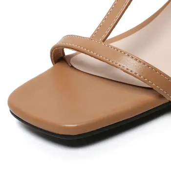 TAOFFEN Nové Módne dámske Topánky Sandále Otvorené Prst Kolo Päty T-Popruh Sklzu Na Topánky Listov Ženská Obuv Bežné Veľkosti 30-43