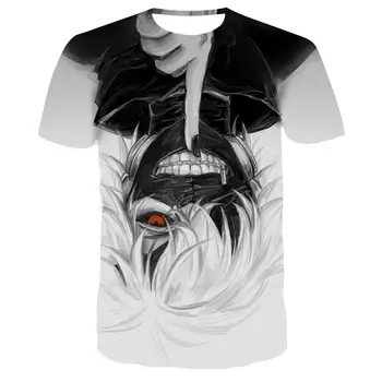 Móda Tokio Vlkolak Vytlačené T-shirt Mužov Krvi, T Košele Bežné Ken Kaneki Tričko Tlač Japonskom Anime Šaty Cosplay T-shirt 5