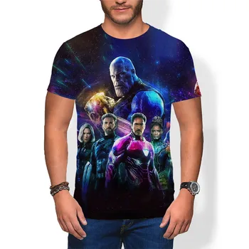 3D Tlač Avengers Muži T-košele s Krátkym Rukávom Letné Módy Chlapec Dievča Deti T-Shirts Streetwear Super Hrdina Deti Topy 1